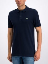 Lacoste Polo PH4012 Granatowy Slim Fit. Niebieskie koszulki polo LACOSTE, m, bez wzorów, z bawełny, bez kołnierzyka, bez ramiączek. Za 289.99 zł.