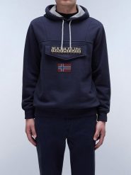 Napapijri Bluza w kolorze granatowym rozmiar: S. Niebieskie bluzy Napapijri, s, bez wzorów, z kapturem. Za 163.64 zł.