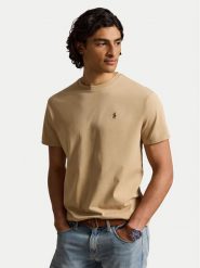 Polo Ralph Lauren T-Shirt 710671438527 Brązowy jasny Regular Fit. Brązowe koszulki polo sportowe Polo Ralph Lauren, m, bez wzorów, z bawełny, bez kołnierzyka, bez ramiączek. Za 379.99 zł.