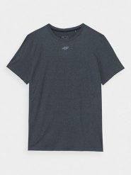 4F Koszulka sportowa w kolorze antracytowym rozmiar: M. Czarne t-shirty sportowe 4F, bez wzorów, z materiału, bez ramiączek, outdoorowe. Za 43.68 zł.