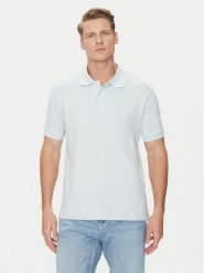Guess Jeans Polo M4BP29 KCJV1 Błękitny Regular Fit. Niebieskie koszulki polo Guess Jeans, m, z aplikacjami, z bawełny, bez kołnierzyka, bez ramiączek. Za 139.99 zł.