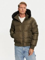 Bomboogie Kurtka puchowa JM603VTNIW3 Zielony Regular Fit. Zielone kurtki Bomboogie, m, bez wzorów, z puchu, bez kaptura. Za 959.99 zł.