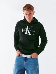 Calvin Klein Jeans Bluza J30J320934 Czarny Regular Fit. Czarne bluzy Calvin Klein Jeans, m, bez wzorów, z bawełny, bez kaptura. Za 279.99 zł.