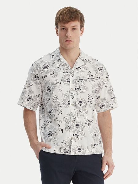 Guess Koszula M6GH29 W1718 Biały Regular Fit. Białe koszule Guess, m, z aplikacjami, z syntetyku, bez kołnierzyka, bez ramiączek. Za 394.99 zł.