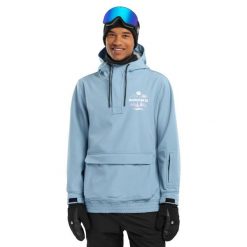 Kurtka snowboardowa męska W3 Prags. Niebieskie kurtki SIROKO, l, bez wzorów, z softshellu, bez kaptura. W wyprzedaży za 299.00 zł.