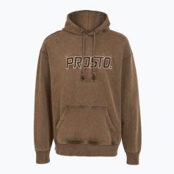 Bluza męska PROSTO Checked Hoodie. Brązowe bluzy Prosto., m, bez wzorów, bez kaptura. Za 299.99 zł.