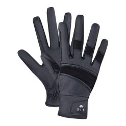 Skórzane rękawiczki jeździeckie ELT Magnetize Winter. Czarne rękawiczki ELT, bez wzorów, z elastanu. Za 131.00 zł.