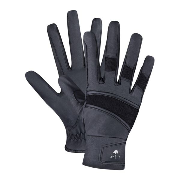 Skórzane rękawiczki jeździeckie ELT Magnetize Winter. Czarne rękawiczki ELT, bez wzorów, z elastanu. Za 131.00 zł.