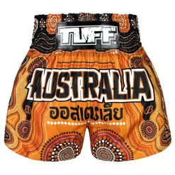Spodenki treningowe TUFF Australia. Brązowe krótkie spodenki sportowe TUFF, bez wzorów, sportowe. Za 149.00 zł.
