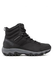 Merrell Trekkingi Thermo Akita Mid Wp J036441 Czarny. Czarne botki sznurowane Merrell, bez wzorów, ze skóry, bez obcasa, bez zapięcia. Za 629.99 zł.