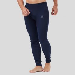 Legginsy męskie Odlo BL BOTTOM long ACTIVE WARM ECO. Niebieskie bielizna termoaktywna ODLO, na lato, m, bez wzorów, bez ramiączek, trekkingowe. Za 249.99 zł.