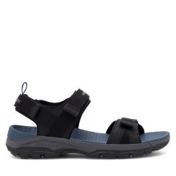 Sandały Skechers. Czarne sandały Skechers, bez zapięcia. Za 279.99 zł.