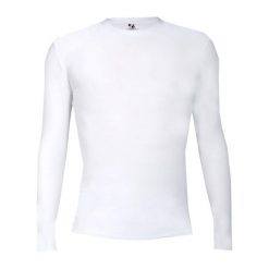 Koszulka z długim rękawem Pro Compression Adults Men Round Neck Undershirt. Białe bluzy BADGER SPORT, l, bez wzorów, bez kaptura. Za 215.78 zł.