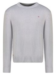 Geographical Norway Sweter "Flinder" w kolorze jasnoszarym rozmiar: XXL. Szare swetry nierozpinane Geographical Norway, xxl, bez wzorów, z bawełny, bez kołnierzyka, bez ramiączek. Za 112.83 zł.