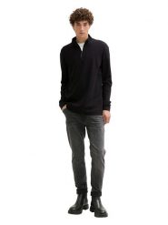 TOM TAILOR Denim Bluza w kolorze czarnym rozmiar: S. Czarne bluzy TOM TAILOR DENIM, s, bez wzorów, z bawełny, bez kaptura. Za 66.00 zł.
