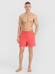 4F Spodenki plażowe męskie - czerwone XXL. Czerwone szorty 4F, m, bez wzorów, z materiału, wakacyjne. Za 79.99 zł.