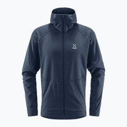 Bluza trekkingowa męska Haglöfs Skuta Hood. Niebieskie bluzy Haglöfs, l, bez wzorów, bez kaptura. Za 361.64 zł.