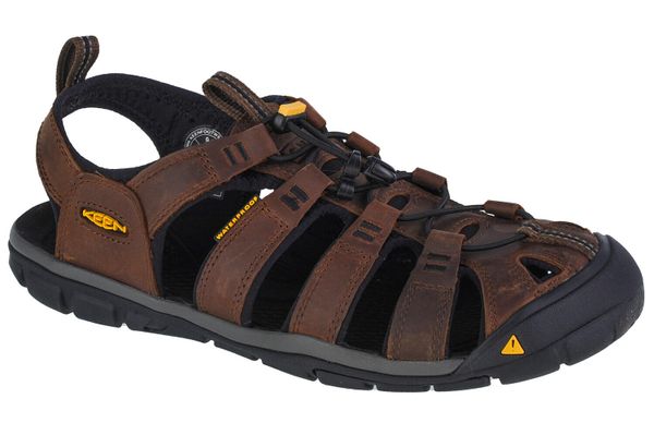 Sandały turystyczne Keen Clerwtr CNX. Brązowe buty turystyczne Keen, ze skóry, bez zapięcia. Za 499.99 zł.