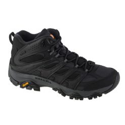 Buty trekkingowe męskie Merrell Moab Thermo Mid WP. Czarne buty trekkingowe Merrell, bez wzorów, z gumy, za kostkę, bez zapięcia. Za 799.00 zł.