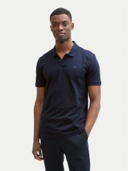 Tom Tailor Denim Polo 1045587 Granatowy Regular Fit. Niebieskie koszulki polo TOM TAILOR DENIM, m, bez wzorów, z bawełny, bez kołnierzyka, bez ramiączek. Za 69.99 zł.