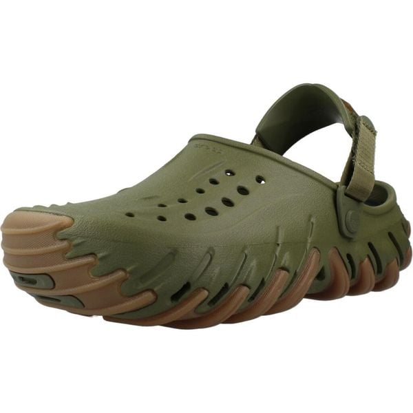 Sandały CROCS SANDALIA ECHO GUM RO CLOG Zielony. Zielone sandały Crocs, z syntetyku, bez zapięcia. Za 386.99 zł.