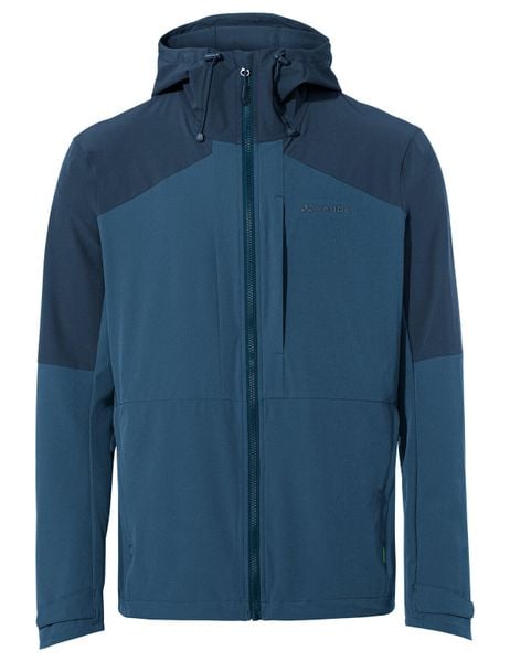Kurtka softshellowa M Elope Wind Jacket. Niebieskie kurtki Vaude, m, bez wzorów, z hardshellu, bez kaptura. Za 573.35 zł.