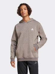 Adidas Bluza w kolorze szarobrązowym rozmiar: XL. Brązowe bluzy Adidas, xl, bez wzorów, z bawełny, z kapturem. Za 154.79 zł.