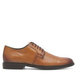 Półbuty Lasocki. Brązowe eleganckie półbuty Lasocki, bez wzorów, bez obcasa, bez zapięcia. Za 183.99 zł.