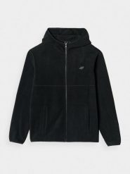 4F Polar regular z kapturem męski - czarny S. Czarne bluzy z polaru 4F, na zimę, m, bez wzorów, z dzianiny, z kapturem. Za 149.99 zł.