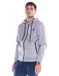 Męska, miękka bluza z kapturem i zamkiem błyskawicznym z ikoną lwa. Czarne bluzy z kapturem LEONE 1947 APPAREL, na zimę, l, bez wzorów, z bawełny, z kapturem. Za 126.26 zł.
