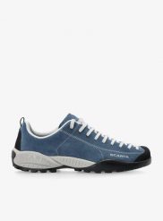 Buty outdoor męskie Scarpa Mojito. Niebieskie buty turystyczne Scarpa, bez wzorów, z gumy, bez zapięcia, outdoorowe. Za 589.99 zł.