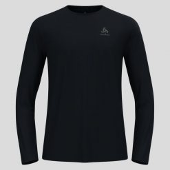 T-shirt à col rond et manches longues Odlo ZEROWEIGHT CHILL-TEC. Czarne bielizna termoaktywna ODLO, l, bez wzorów, z materiału, bez ramiączek, do biegania. Za 309.15 zł.