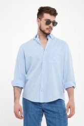 Koszula męska lniana Hali26-W JOOP! JEANS. Koszule JOOP! Jeans, m, bez wzorów, z jeansu, bez kołnierzyka, bez ramiączek. Za 419.00 zł.