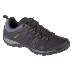 Buty Columbia Woodburn Ii M 1553021010 czarne. Czarne buty turystyczne bez wzorów, z gumy, bez zapięcia. Za 501.90 zł.