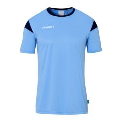 Koszulka Uhlsport Squad 27. Niebieskie t-shirty sportowe Uhlsport, bez wzorów, bez ramiączek, do piłki nożnej. Za 122.50 zł.