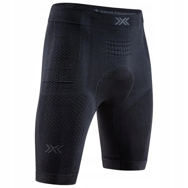 Spodenki rowerowe męskie X-Bionic XCEED RIDE LINER SHORTS X BLACK/RHINO GREY. Czarne spodenki rowerowe X BIONIC, l, bez wzorów, na fitness i siłownię. Za 469.99 zł.