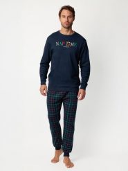 Disney Piżama "Disney" w kolorze granatowym rozmiar: M. Niebieskie piżamy Disney, m, bez wzorów, z bawełny, bez ramiączek. Za 165.99 zł.