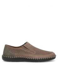 Rieker Półbuty B2464-25 Brązowy. Brązowe eleganckie półbuty Rieker, bez wzorów, ze skóry, bez obcasa, bez zapięcia. Za 359.99 zł.
