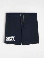 Szorty dresowe - niebieski. Niebieskie krótkie spodenki sportowe Sinsay, l, bez wzorów, z dresówki. Za 49.99 zł.