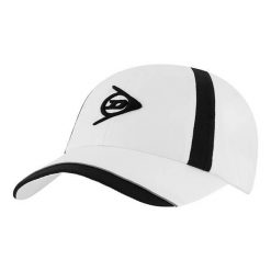Czapka sportowa z daszkiem Dunlop Performance Cap. Białe czapki z daszkiem Dunlop, bez wzorów, z materiału. Za 52.00 zł.