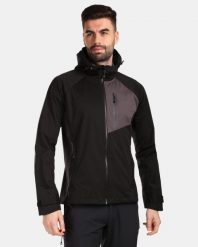 Męska kurtka softshell Kilpi BELTRA-M. Czarne kurtki Kilpi, na jesień, m, bez wzorów, z materiału, z kapturem. Za 482.50 zł.
