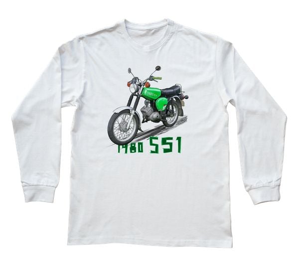 Simson — bluzka z długim rękawem (Rozmiar: 12 - 14 lat; Kolor koszulki: biały; Rodzaj nadruku: Simson). Białe bluzki z długim rękawem nikiniki, s, bez wzorów, z bawełny, bez kołnierzyka, bez ramiączek. Za 79.00 zł.