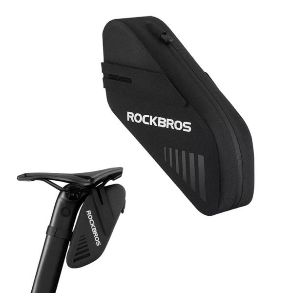 Sakwa, torba rowerowa pod siodełko ROCKBROS (30130078002). Czarne torby na ramię ROCKBROS, bez wzorów, na ramię, bez dodatków. Za 65.99 zł.