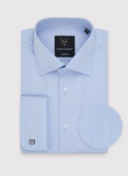 PAKO LORENTE – Niebieska bawełniana koszula męska na spinki. Niebieskie koszule Pako Lorente, m, bez wzorów, z bawełny, bez kołnierzyka, bez ramiączek. Za 279.99 zł.