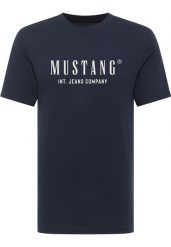 Męski T-Shirt Mustang Style Alex Dark Sapphire 1017990 4136. Niebieskie t-shirty Mustang, m, bez wzorów, bez kołnierzyka, bez ramiączek. Za 79.99 zł.