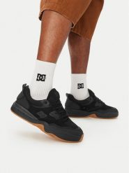 DC Shoes Sneakersy EO-ASCEND ADYS100844-KKG Czarny. Czarne buty sportowe casual DC Shoes, bez wzorów, ze skóry, bez zapięcia. Za 399.99 zł.
