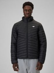 4F Kurtka z wypełnieniem syntetycznym męska - czarna M. Czarne kurtki 4F, m, bez wzorów, z materiału, bez kaptura. Za 249.99 zł.