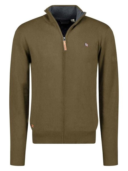 Geographical Norway Kardigan "Fregate" w kolorze khaki rozmiar: 3XL. Brązowe swetry rozpinane Geographical Norway, xl, bez wzorów, bez kołnierzyka, bez ramiączek. Za 109.95 zł.