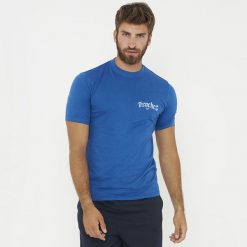 T-Shirt Legea Savage Dorosłych. Niebieskie t-shirty sportowe Legea, bez wzorów, z bawełny, bez ramiączek, na fitness i siłownię. Za 52.00 zł.