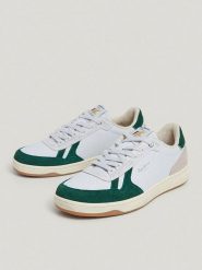 Pepe Jeans FOOTWEAR Skórzane sneakersy w kolorze biało-zielonym rozmiar: 45. Białe buty sportowe casual Pepe Jeans FOOTWEAR, bez wzorów, z jeansu, bez zapięcia. Za 219.60 zł.